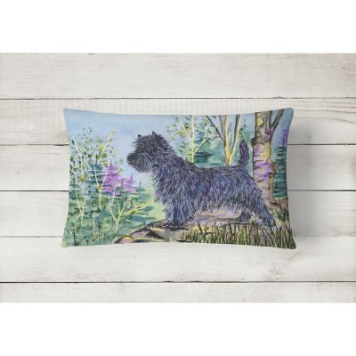 Caroline's Treasures Cairn Terrier Canvas Fabric Decorative Pillow, 12 x 16, Dogs Image 1