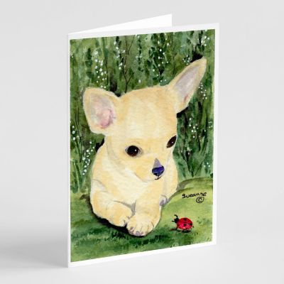 Caroline's Treasures Chihuahua Greeting Cards and Envelopes Pack of 8, 7 x 5, Dogs Image 1