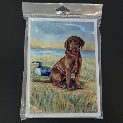 Caroline's Treasures Chocolate Labrador Puppy   Greeting Cards and Envelopes Pack of 8, 7 x 5, Dogs Image 2