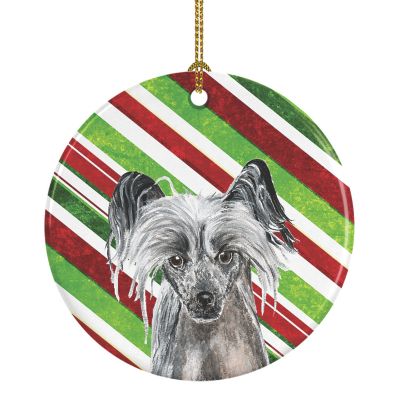 Caroline's Treasures, Christmas Ceramic Ornament, Dogs, Chinese Crested, 2.8x2.8 Image 1