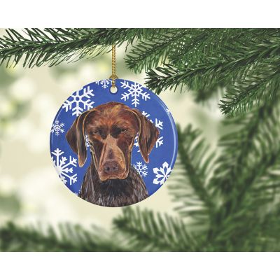 Caroline's Treasures, Christmas Ceramic Ornament, Dogs, German Shorthaired Pointer, 2.8x2.8 Image 1