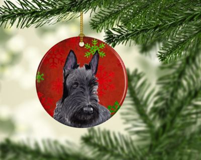 Caroline's Treasures, Christmas Ceramic Ornament, Dogs, Scottish Terrier, 2.8x2.8 Image 1