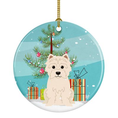 Caroline's Treasures, Christmas Ceramic Ornament, Dogs, West Highland White Terrier, 2.8x2.8 Image 1