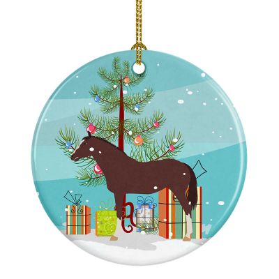 Caroline's Treasures, Christmas Ceramic Ornament, Farm Animals, English Thoroughbred Horse, 2.8x2.8 Image 1