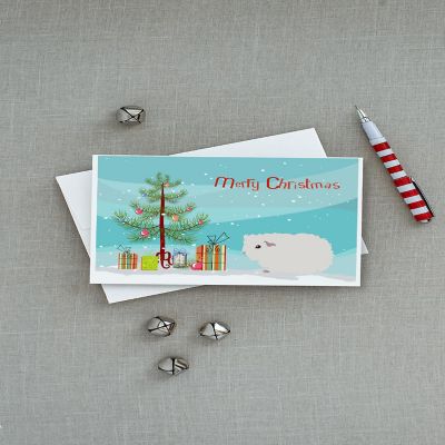 Caroline's Treasures Christmas, Merino Guinea Pig Merry Christmas Greeting Cards and Envelopes Pack of 8, 7 x 5, Rodents Image 2