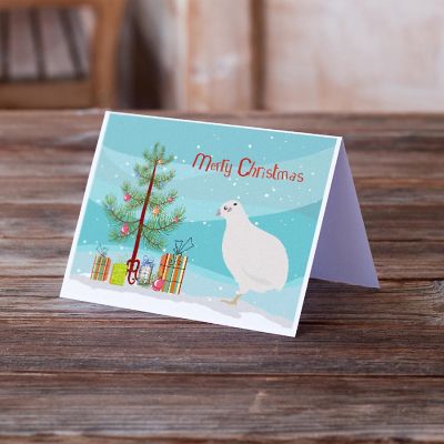 Caroline's Treasures Christmas, Texas Quail Christmas Greeting Cards and Envelopes Pack of 8, 7 x 5, Birds Image 1