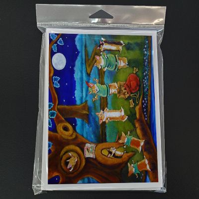 Caroline's Treasures Corgi Robin Hood Greeting Cards and Envelopes Pack of 8, 7 x 5, Dogs Image 2