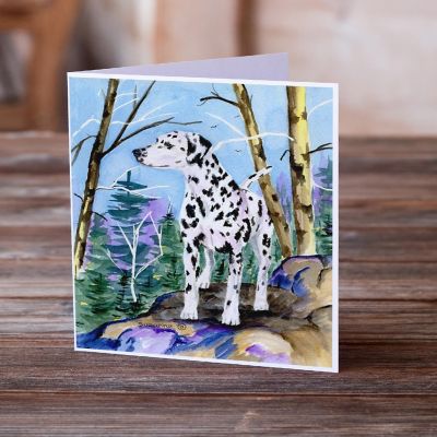 Caroline's Treasures Dalmatian Greeting Cards and Envelopes Pack of 8, 7 x 5, Dogs Image 1