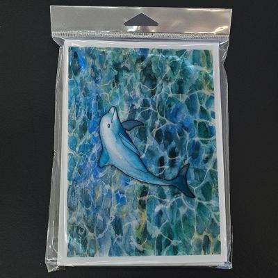 Caroline's Treasures Dolphin Greeting Cards and Envelopes Pack of 8, 7 x 5, Nautical Image 2