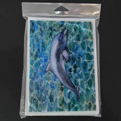 Caroline's Treasures Dolphin Greeting Cards and Envelopes Pack of 8, 7 x 5, Nautical Image 2