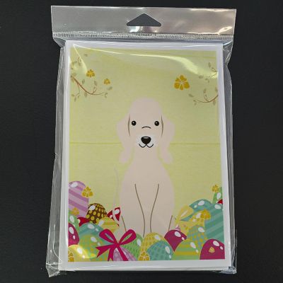 Caroline's Treasures Easter, Easter Eggs Bedlington Terrier Sandy Greeting Cards and Envelopes Pack of 8, 7 x 5, Dogs Image 2