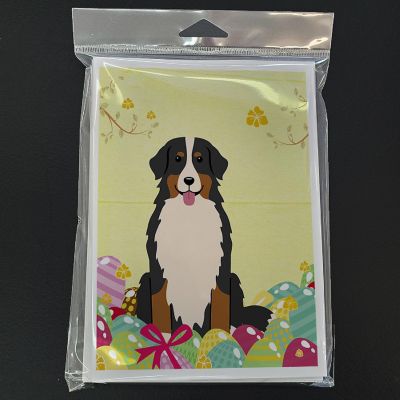 Caroline's Treasures Easter, Easter Eggs Bernese Mountain Dog Greeting Cards and Envelopes Pack of 8, 7 x 5, Dogs Image 2