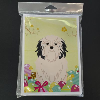 Caroline's Treasures Easter, Easter Eggs Lowchen Greeting Cards and Envelopes Pack of 8, 7 x 5, Dogs Image 2