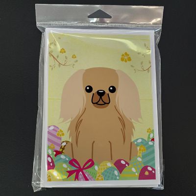 Caroline's Treasures Easter, Easter Eggs Pekingese Fawn Sable Greeting Cards and Envelopes Pack of 8, 7 x 5, Dogs Image 2