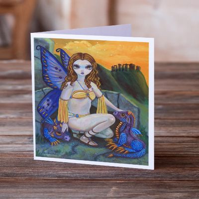 Caroline's Treasures Fairy Foundlings Greeting Cards and Envelopes Pack of 8, 7 x 5, Fantasy Image 1