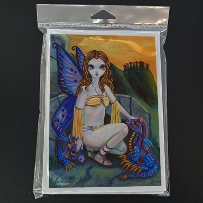 Caroline's Treasures Fairy Foundlings Greeting Cards and Envelopes Pack of 8, 7 x 5, Fantasy Image 2