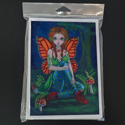 Caroline's Treasures Fairy Monarch Greeting Cards and Envelopes Pack of 8, 7 x 5, Fantasy Image 2