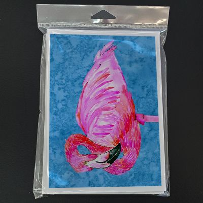 Caroline's Treasures Flamingo Greeting Cards and Envelopes Pack of 8, 7 x 5, Birds Image 2