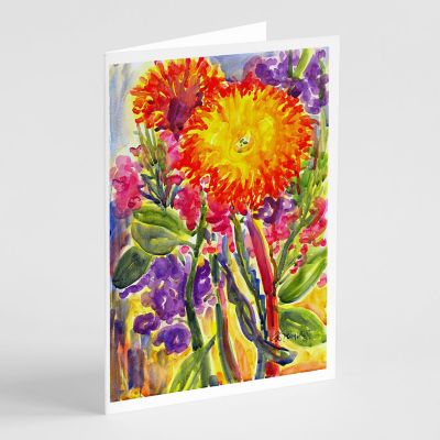 Caroline's Treasures Flower - Aster Greeting Cards and Envelopes Pack of 8, 7 x 5, Flowers Image 1