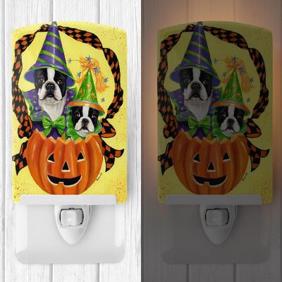 Caroline's Treasures Halloween, Boston Terrier Halloweenies Ceramic Night Light, 4 x 6, Dogs Image 1