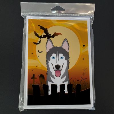 Caroline's Treasures Halloween, Halloween Alaskan Malamute Greeting Cards and Envelopes Pack of 8, 7 x 5, Dogs Image 2