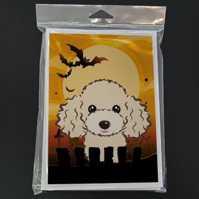 Caroline's Treasures Halloween, Halloween Buff Poodle Greeting Cards and Envelopes Pack of 8, 7 x 5, Dogs Image 2
