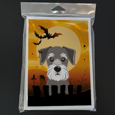 Caroline's Treasures Halloween, Halloween Schnauzer Greeting Cards and Envelopes Pack of 8, 7 x 5, Dogs Image 2