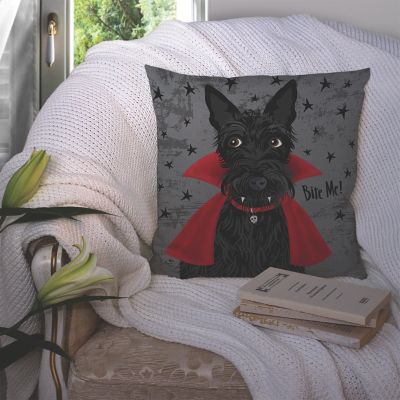 Caroline's Treasures Halloween, Halloween Vampire Scottie Fabric Decorative Pillow, 14 x 14, Dogs Image 2