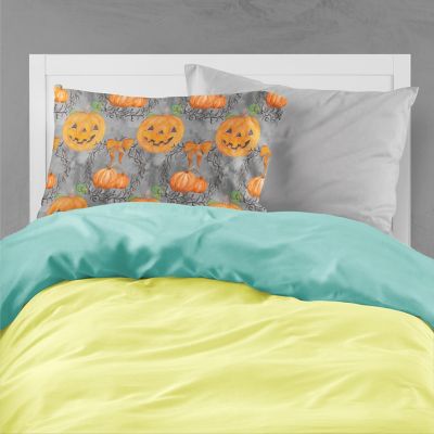 Caroline's Treasures Halloween, Watecolor Halloween Pumpkins Fabric Standard Pillowcase, 30 x 20.5, Seasonal Image 1