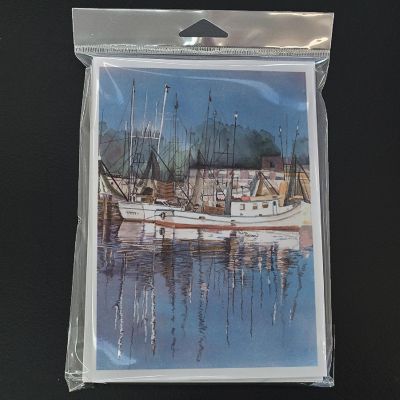 Caroline's Treasures Harbour Greeting Cards and Envelopes Pack of 8, 7 x 5, Nautical Image 2