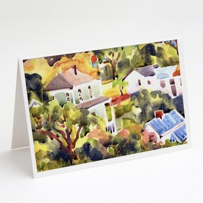 Caroline's Treasures Houses Greeting Cards and Envelopes Pack of 8, 7 x 5, Nautical Image 1