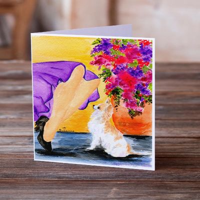 Caroline's Treasures Lady with her Chihuahua Greeting Cards and Envelopes Pack of 8, 7 x 5, Dogs Image 1
