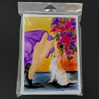 Caroline's Treasures Lady with her Chihuahua Greeting Cards and Envelopes Pack of 8, 7 x 5, Dogs Image 2