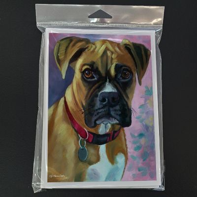 Caroline's Treasures Natural Fawn Boxer Greeting Cards and Envelopes Pack of 8, 7 x 5, Dogs Image 2
