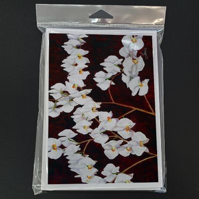 Caroline's Treasures Orchids by Ferris Hotard Greeting Cards and Envelopes Pack of 8, 7 x 5, Flowers Image 2