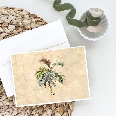 Caroline's Treasures Palm Tree #4 Greeting Cards and Envelopes Pack of 8, 7 x 5, Flowers Image 1
