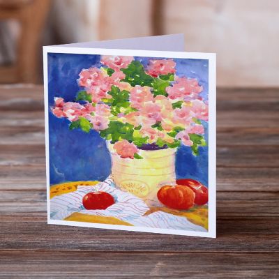 Caroline's Treasures Pink Bouquet of Flowers Greeting Cards and Envelopes Pack of 8, 7 x 5, Flowers Image 1