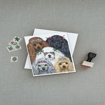 Caroline's Treasures Poodle Oodles Greeting Cards and Envelopes Pack of 8, 7 x 5, Dogs Image 2