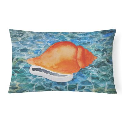 Caroline's Treasures Sea Shell Canvas Fabric Decorative Pillow, 12 x 16, Nautical Image 1