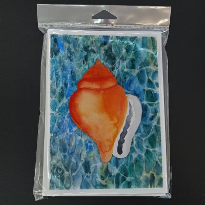 Caroline's Treasures Sea Shell Greeting Cards and Envelopes Pack of 8, 7 x 5, Nautical Image 2