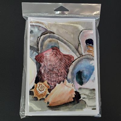 Caroline's Treasures Sea Shells Greeting Cards and Envelopes Pack of 8, 7 x 5, Nautical Image 2