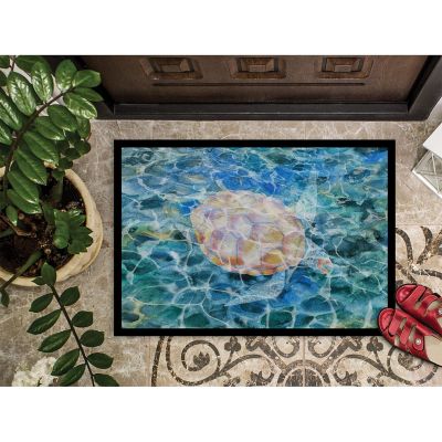 Caroline's Treasures Sea Turtle Under water Indoor or Outdoor Mat 24x36, 36 x 24, Nautical Image 2