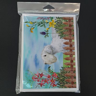 Caroline's Treasures Sealyham Terrier Spring Greeting Cards and Envelopes Pack of 8, 7 x 5, Dogs Image 2