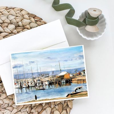 Caroline's Treasures The Pass Bait Shop Greeting Cards and Envelopes Pack of 8, 7 x 5, Nautical Image 1