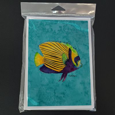 Caroline's Treasures Tropical Fish Greeting Cards and Envelopes Pack of 8, 7 x 5, Fish Image 2