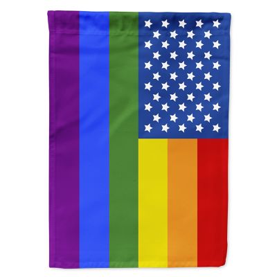 Caroline's Treasures USA Gay Pride Flag Garden Size, 11.25 x 15.5, Pride Image 1