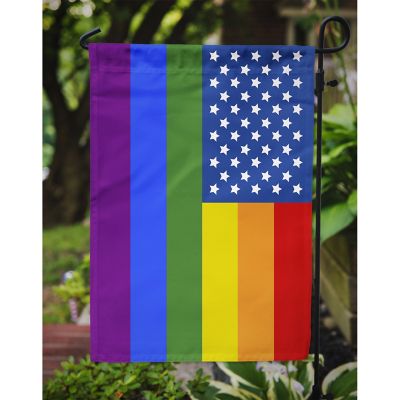 Caroline's Treasures USA Gay Pride Flag Garden Size, 11.25 x 15.5, Pride Image 2