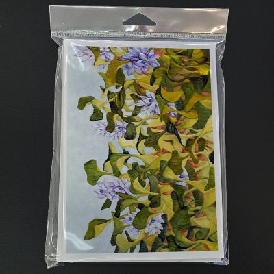 Caroline's Treasures Water Hyacinth by Ferris Hotard Greeting Cards and Envelopes Pack of 8, 7 x 5, Flowers Image 2