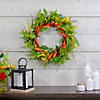 Carrot and Berry Foliage Easter Floral Spring Wreath 22" Image 1