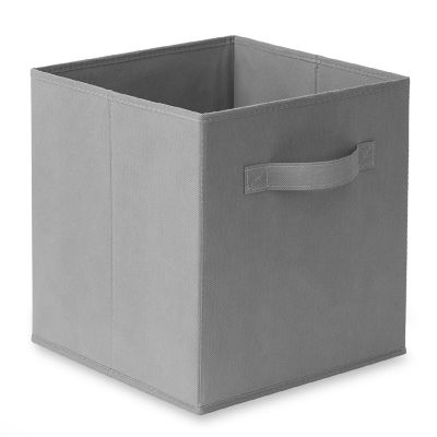 Casafield 12 Collapsible 11" Fabric Cubby Cube Storage Bin Baskets for Shelves - Gray Image 1